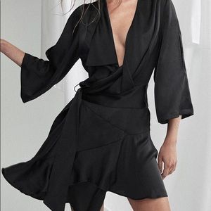 Black silk acler dress- size small